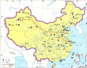 中国天然气大概分布情形
